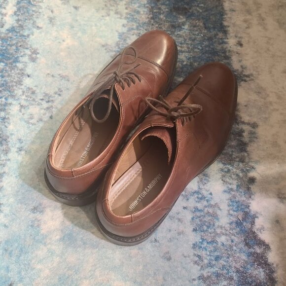 J & M Johnston & Murphy Brown Leather Wingtips Shoes | Size 10 - Picture 2 of 7